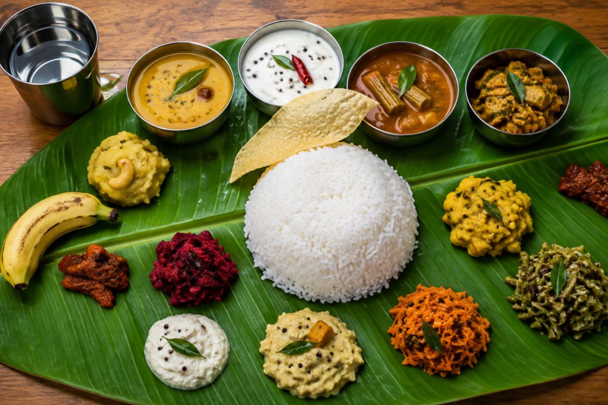 Kanyakumari South Indian Banana Leaf Thali
