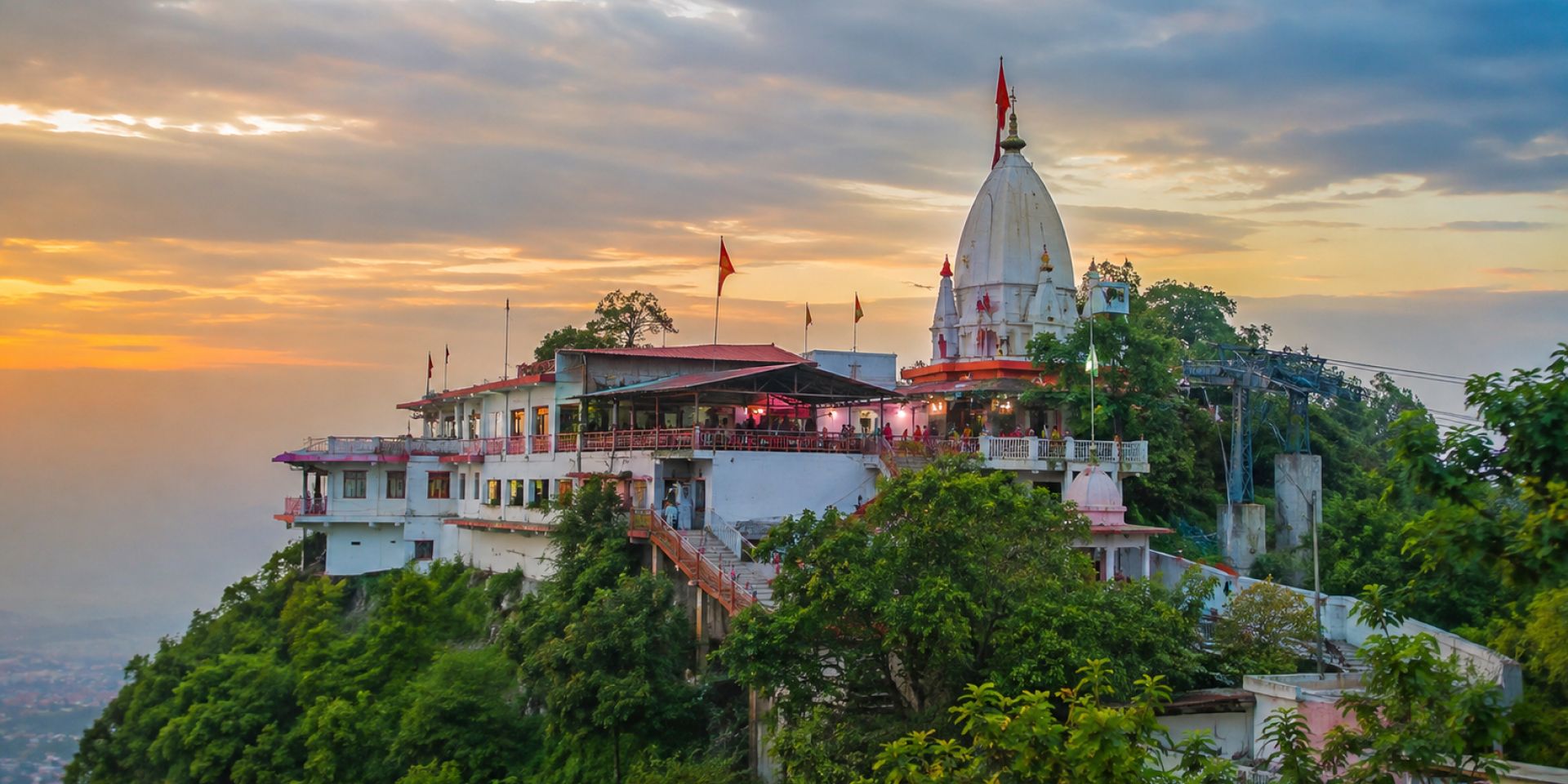 Mansa Devi Temple complex atop Bilwa Parvat hill overlooking Haridwar city