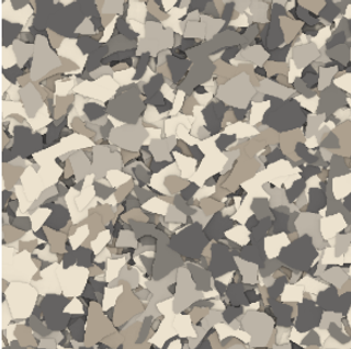 Riverbed — concrete coating flake sample