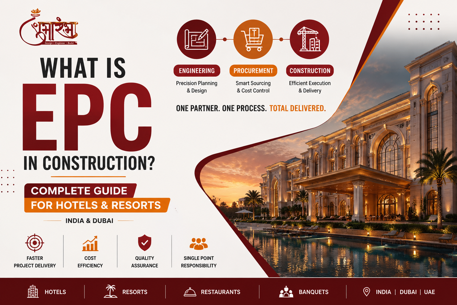 EPC construction for hotels and resorts turnkey development India Dubai