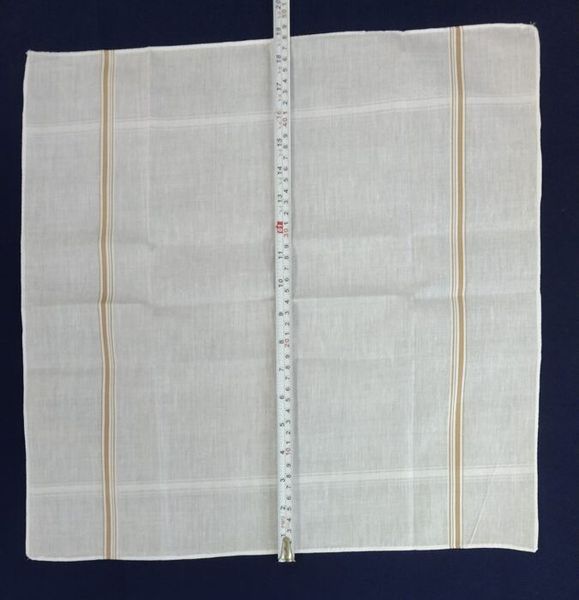 Arihant Premium Soft White Hankies, 3 Colour Borders – 19" (48 cm)