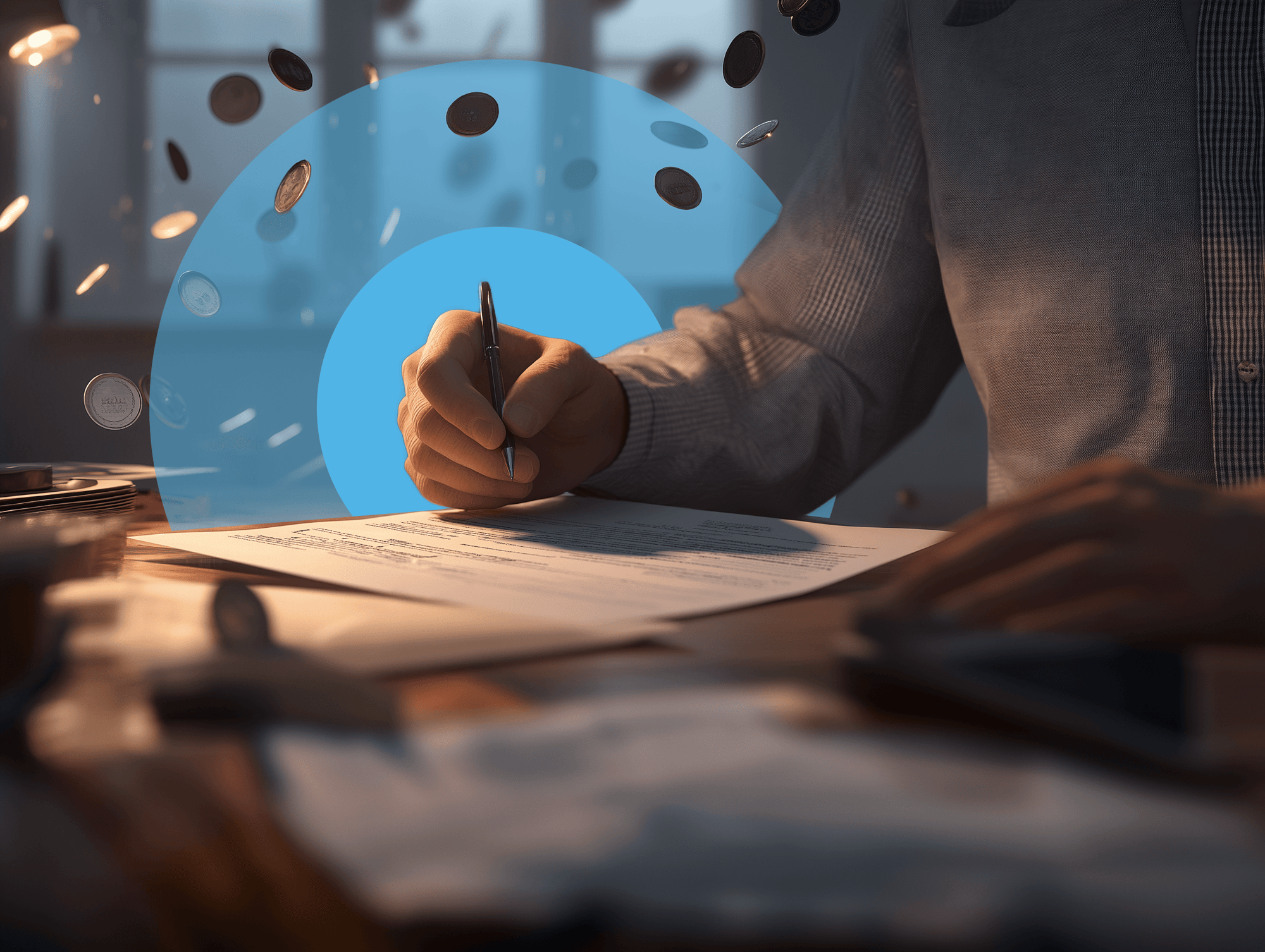 michdealva_A_photorealistic_scene_of_a_professional_filling_out_a08ca328-1f3d-49e9-b1e8-f20d6f3a97be