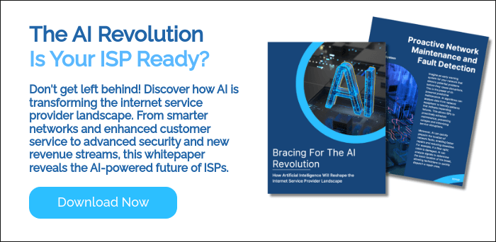 The AI Revolution Is Your ISP Ready? Don't get left behind! Discover how AI is transforming the internet service provider landscape. From smarter networks and enhanced customer service to advanced security and new revenue streams, this whitepaper reveals the AI-powered future of ISPs.