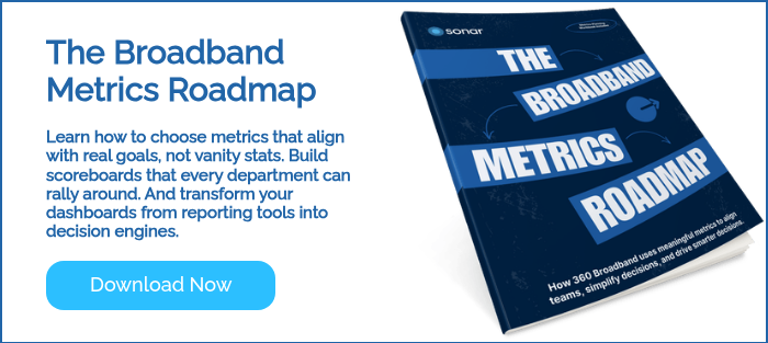 The Broadband Metrics Roadmap Learn how to choose metrics that align with real goals, not vanity stats. Build scoreboards that every department can rally around. And transform your dashboards from reporting tools into decision engines.
