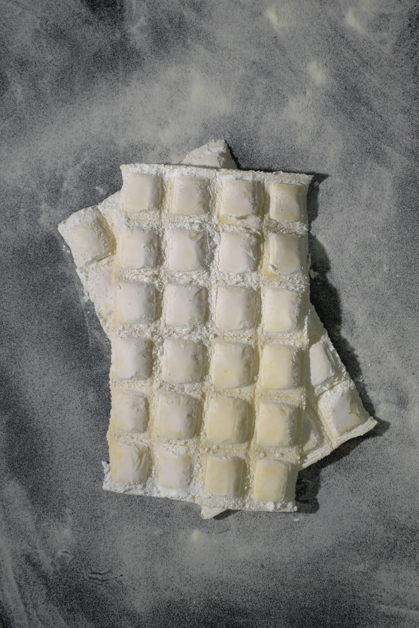 Raviolones caseros con calabaza y queso