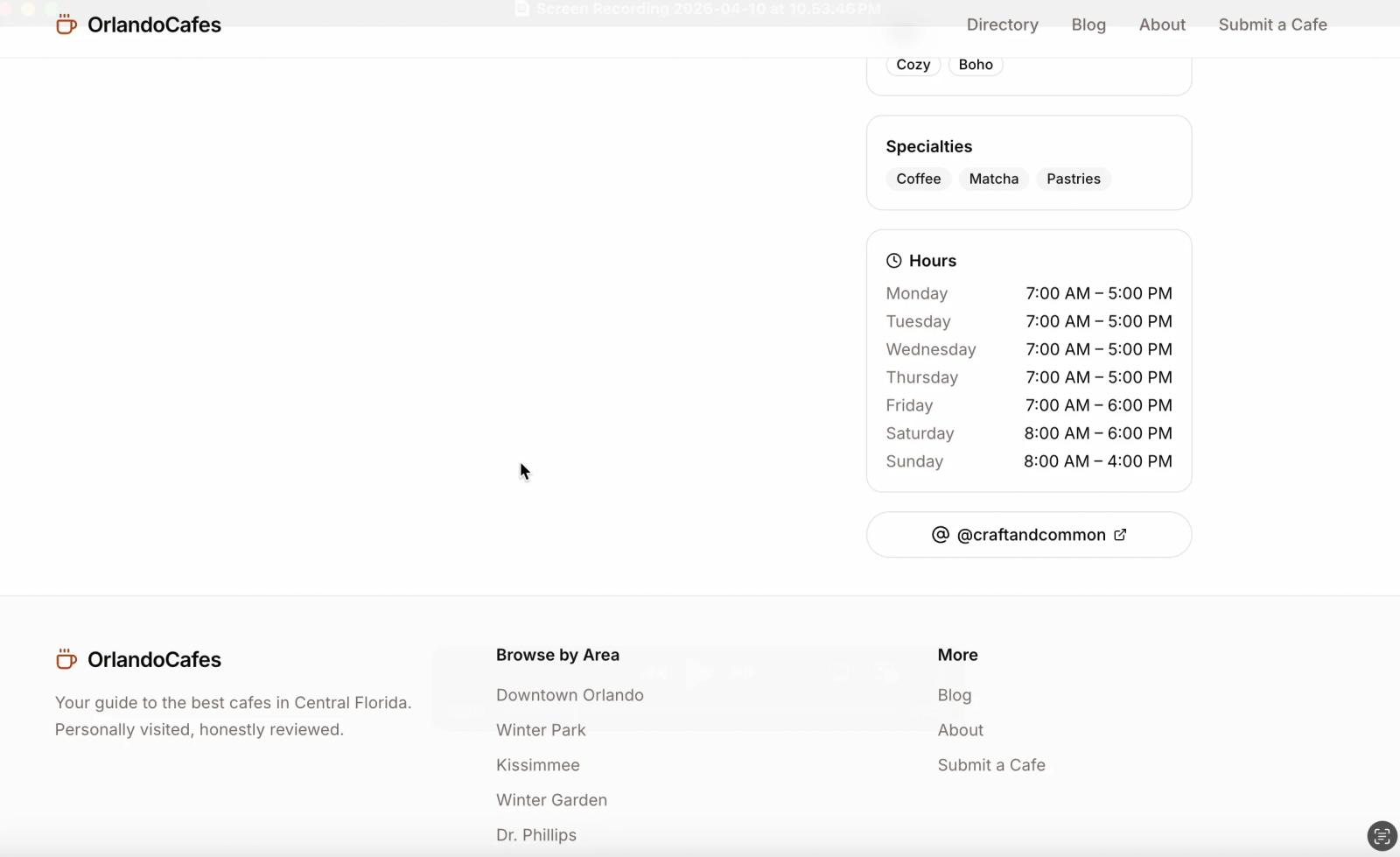 Long-form description burying key details