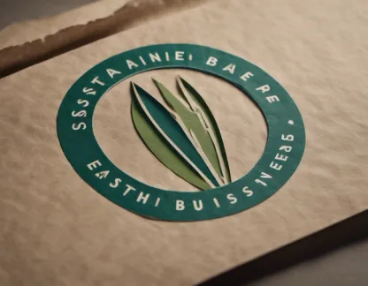 Illustrated green leaf emblem on packaging