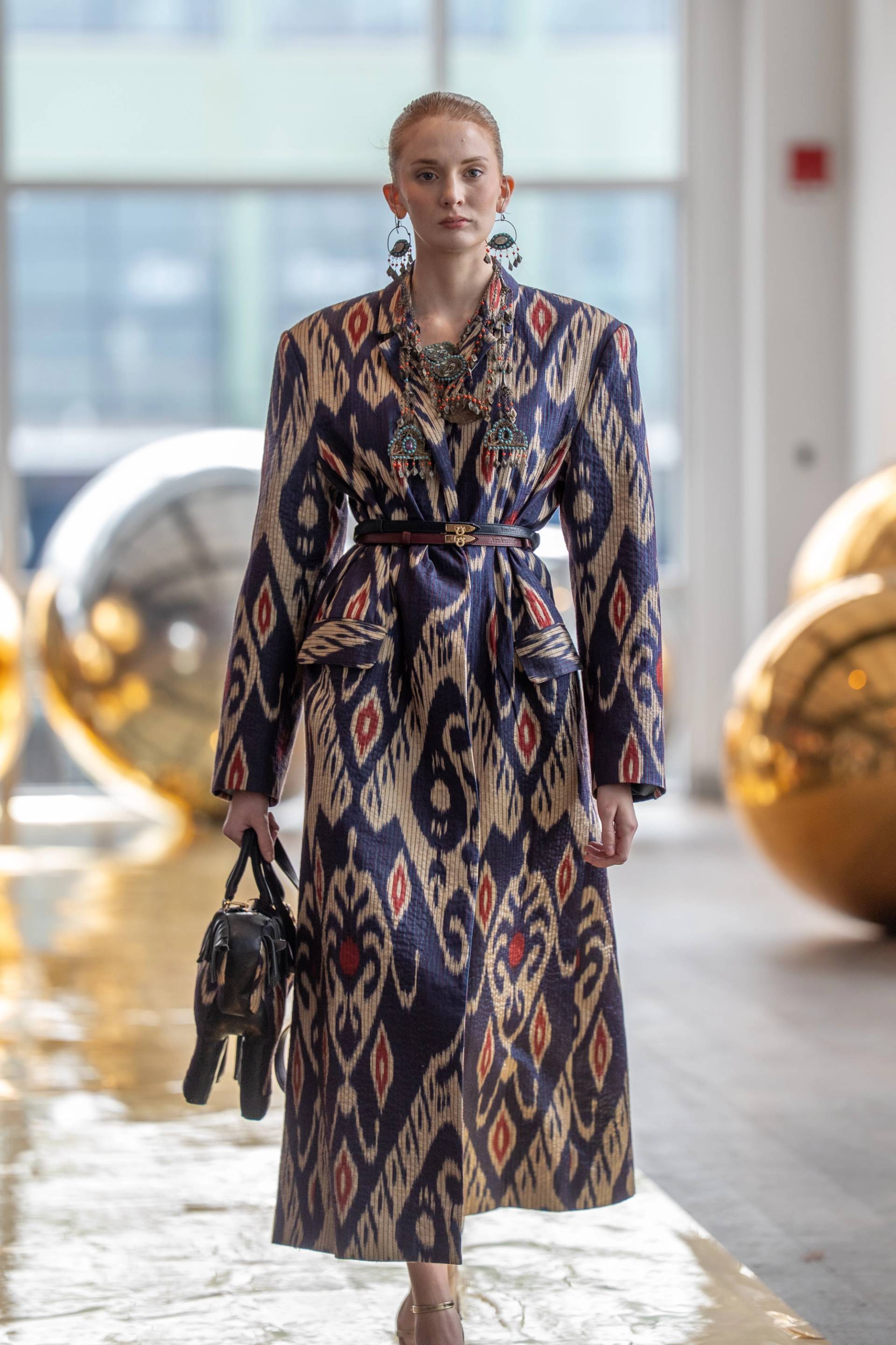 Стеганное пальто