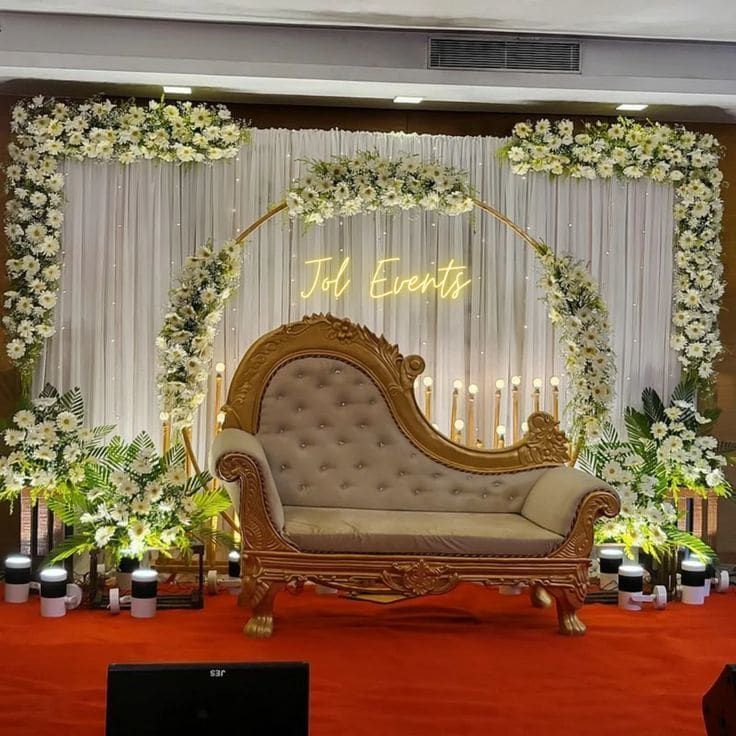 Royal Chandelier Stage & Velvet Styling