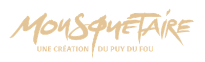 logo texte Mousquetaire, une création du puy du fou