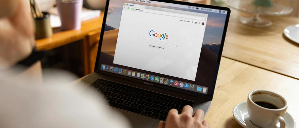 A laptop screen showing Google search results, representing organic ranking progress