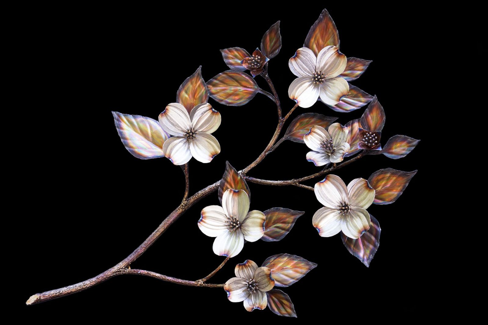 Here is a medium version of a dogwood branch that measures 32" wide by 22" tall by 8" deep