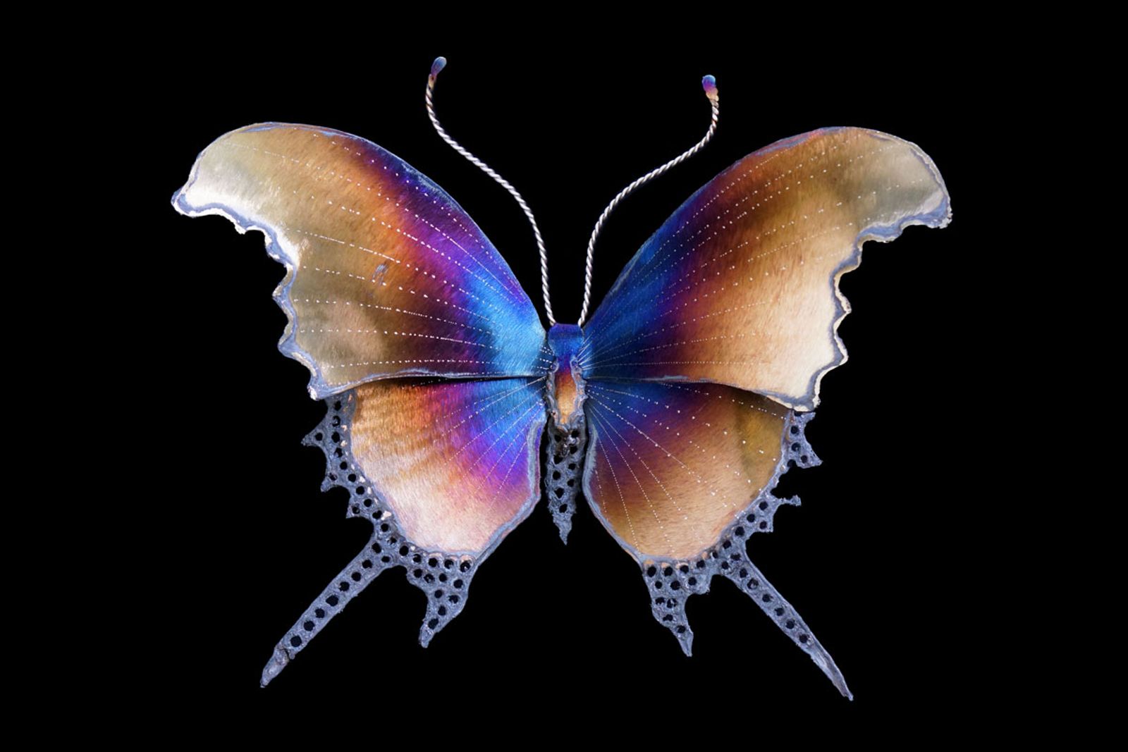 Small stainless steel butterfly design #5a