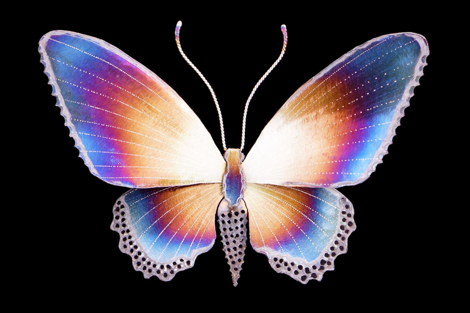 Small stainless steel butterfly design #1