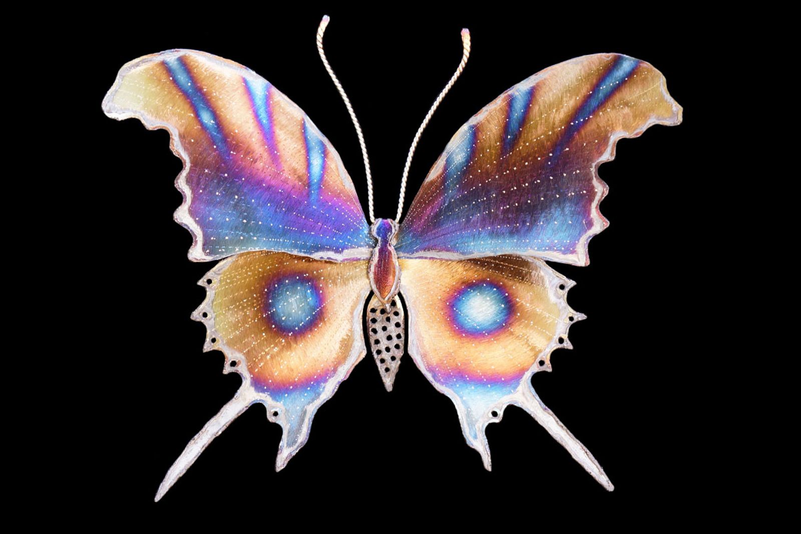 Small stainless steel butterfly design #5b