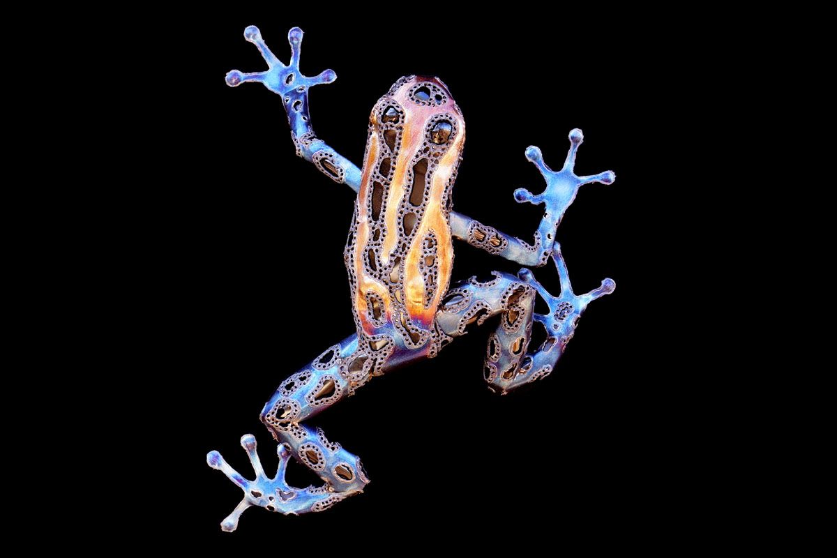 ベ*ド様 ARROW アートデコスタイル肖像画 Poison Dart Frog Art & Sculpture | Stainless Steel