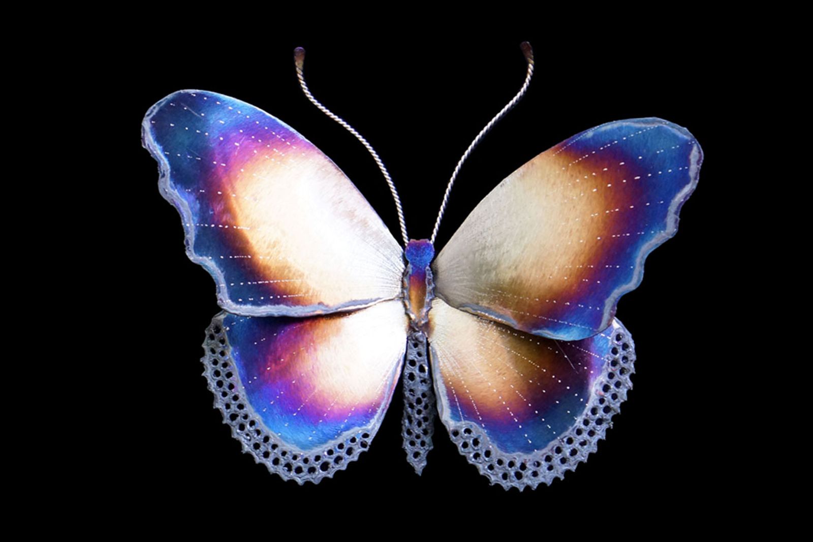 Small stainless steel butterfly design #7a