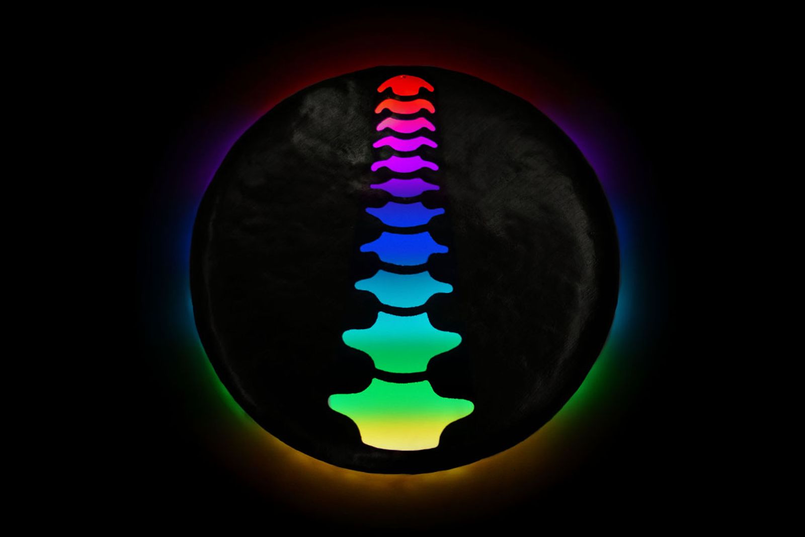 Sterling Chiropractic sign showing full color spectrum possible from backlight.