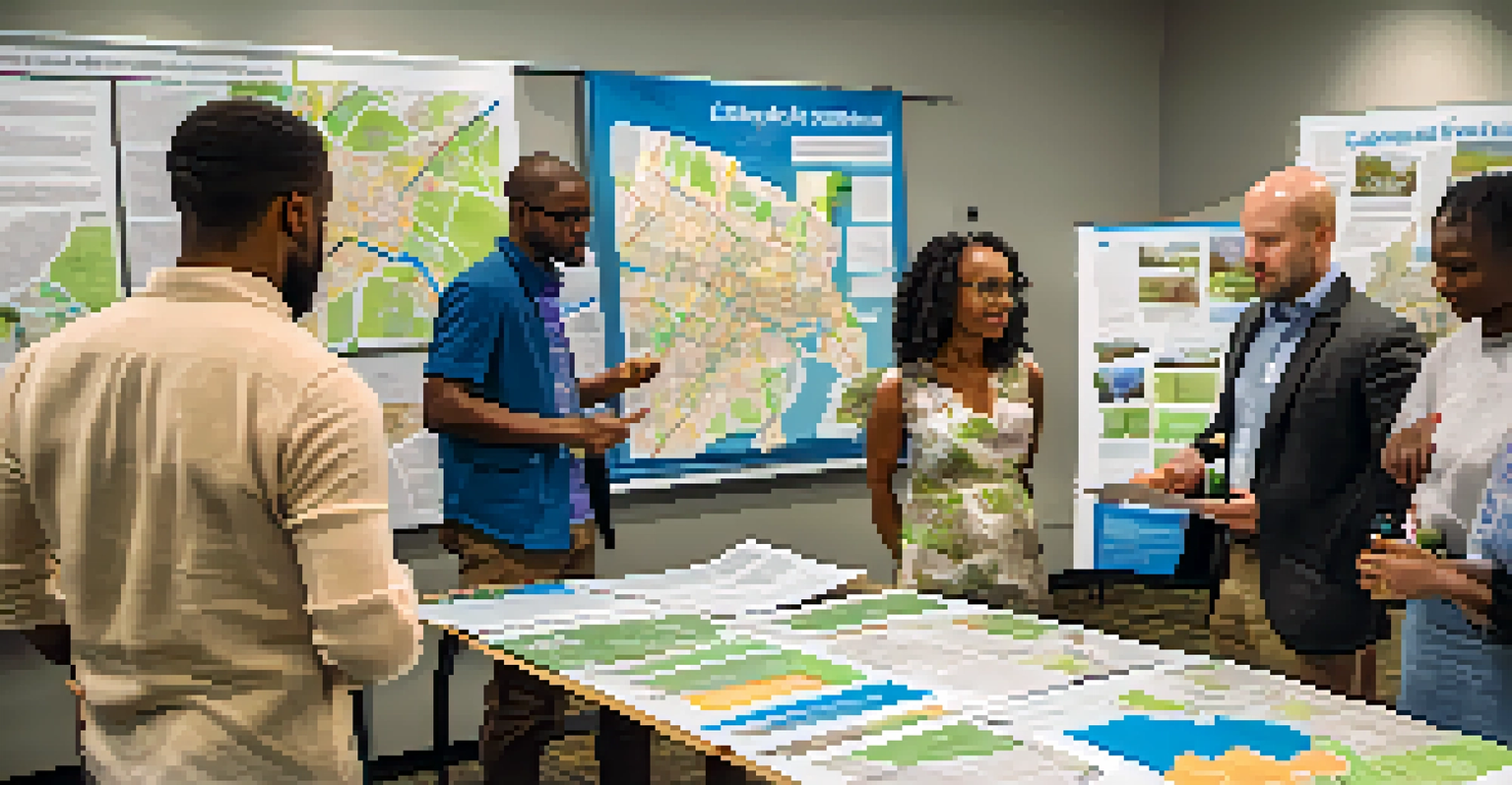 A community workshop in Charlotte with residents discussing sustainable transportation initiatives and engaging in planning.