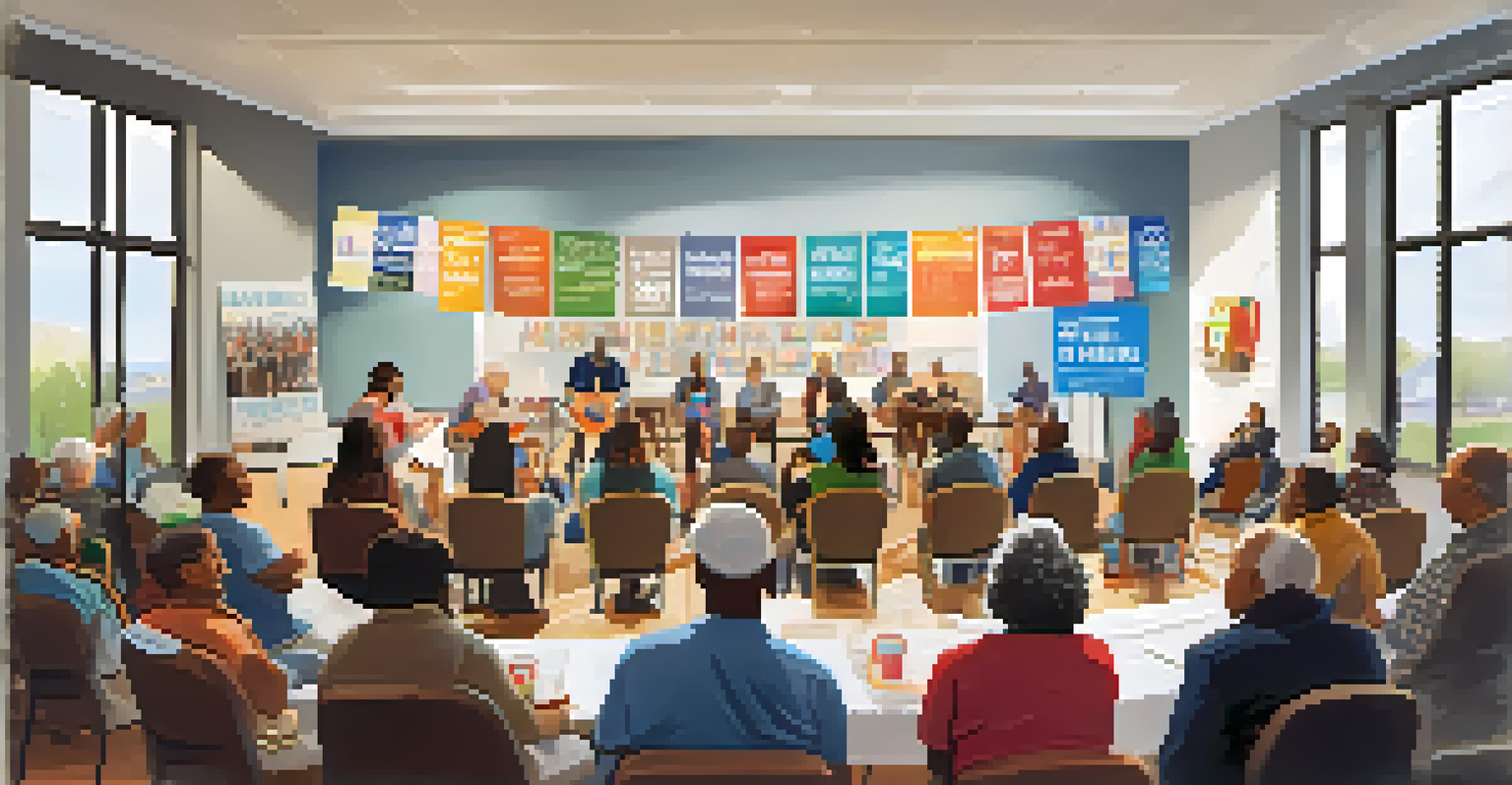 Residents participating in a town hall meeting about affordable housing initiatives.