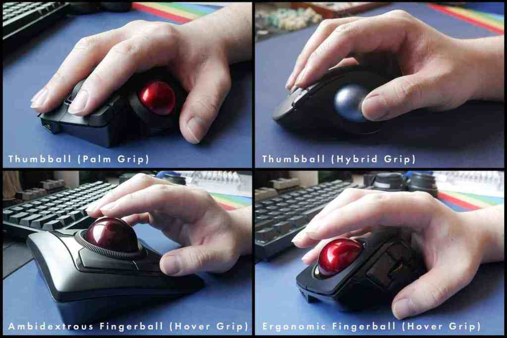 Les différents types de souris Trackball