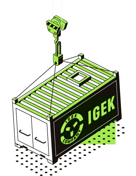 IGEK certified shipping container