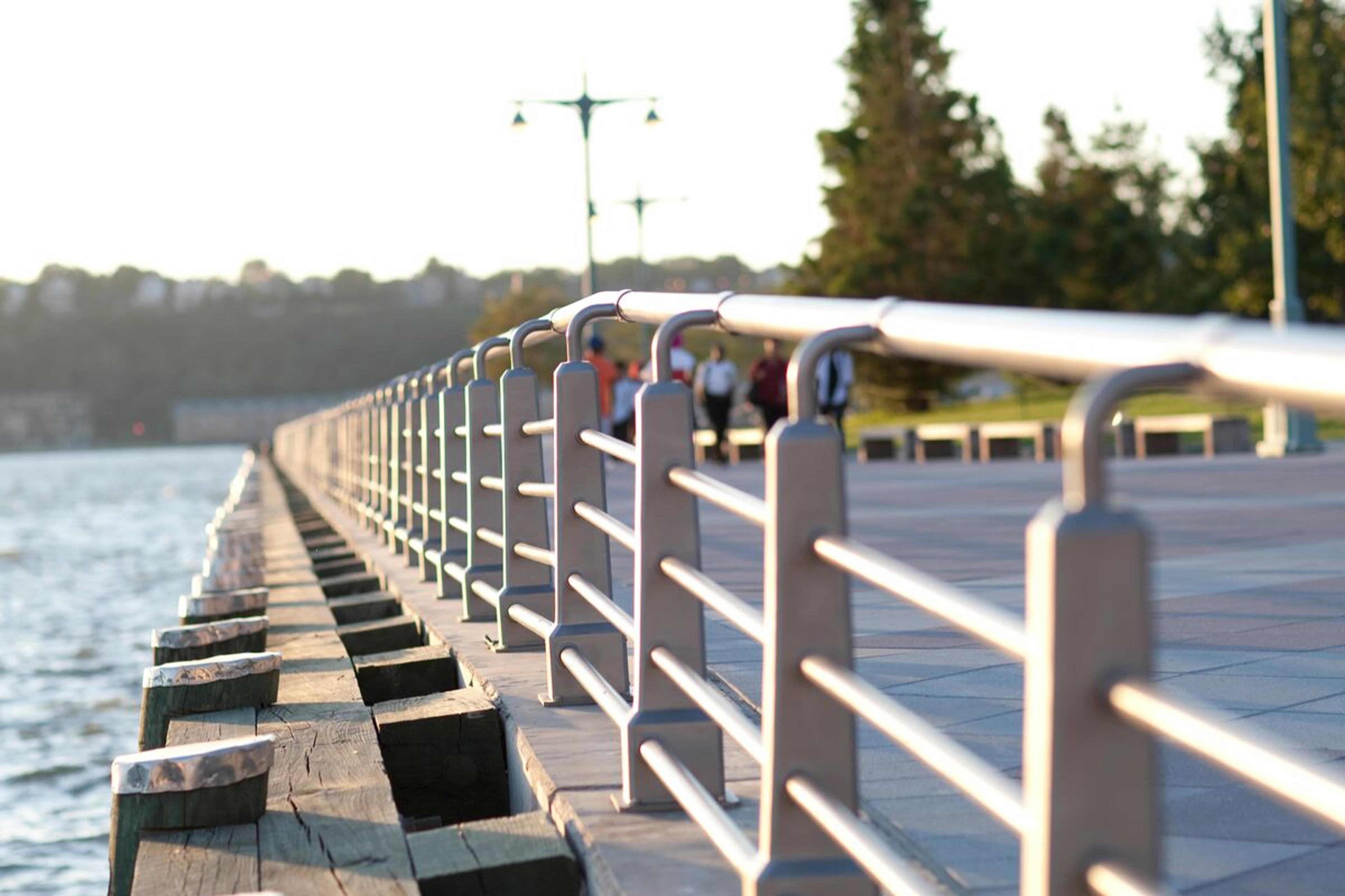 Custom railing • 7 miles start to finish • Stainless steel to weather life on the Hudson River