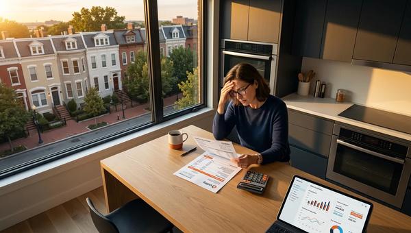 Pepco rate increase notice next to DC rooftop solar panels