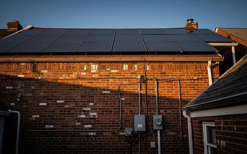DC solar rebates 2026 — rooftop solar panels on a brick row house in Washington DC