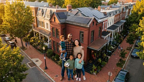 DC homeowner with free solar panels from Solar for All program