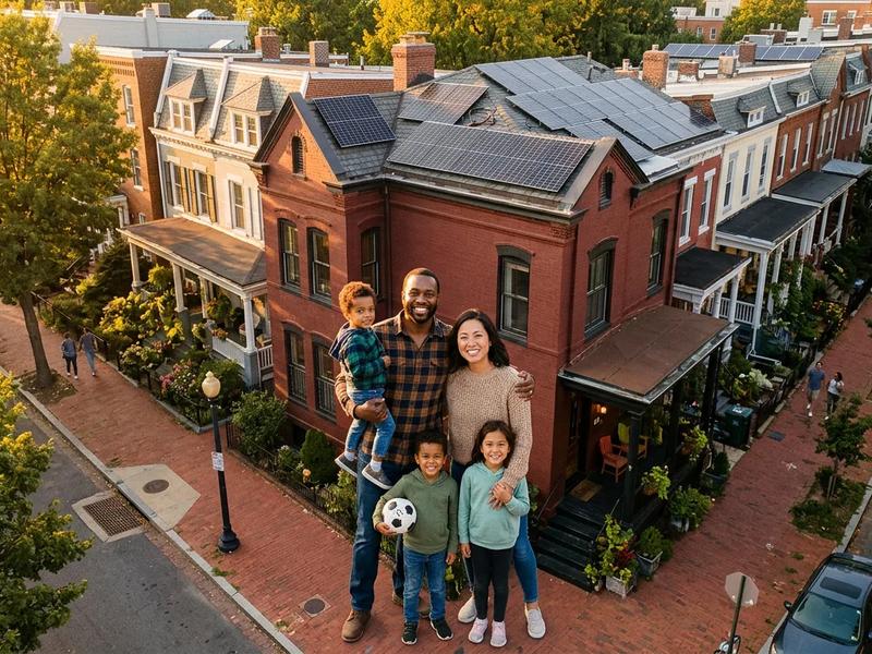 DC homeowner with free solar panels from Solar for All program