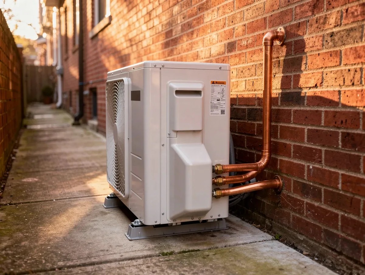 Annual cost comparison of gas furnace versus heat pump for a typical Washington DC row house