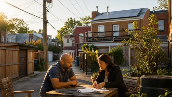 Washington, DC rooftop solar with homeowner reviewing a PPA and lease term sheet focusing on escalators, buyouts, and SREC ownership