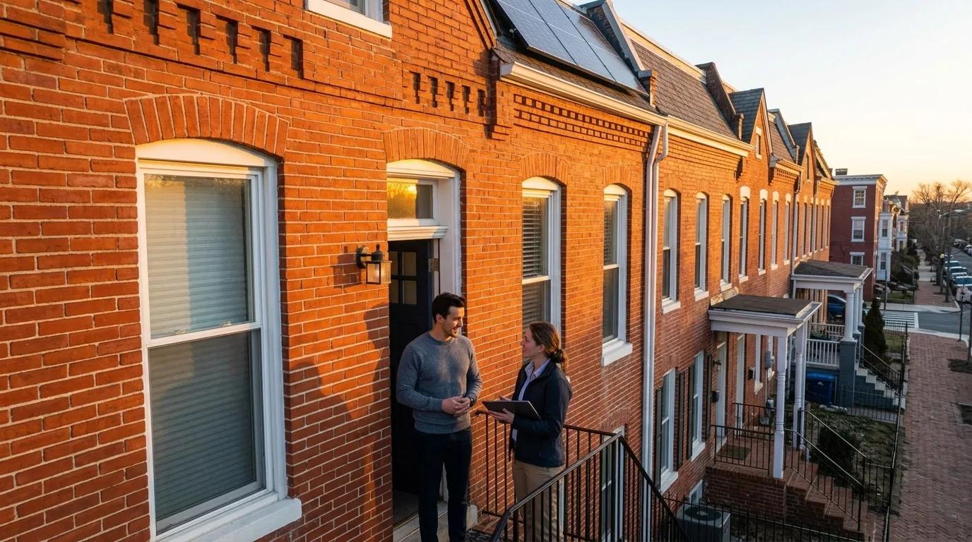 DC homeowner reviewing solar installation quotes and contracts at home