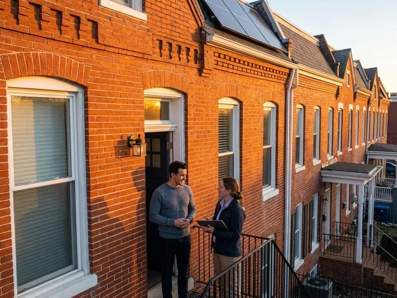 DC homeowner reviewing solar installation quotes and contracts at home