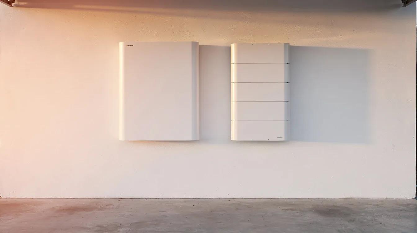 Tesla Powerwall 3 and Enphase IQ Battery 5P mounted side by side in a DC home utility room