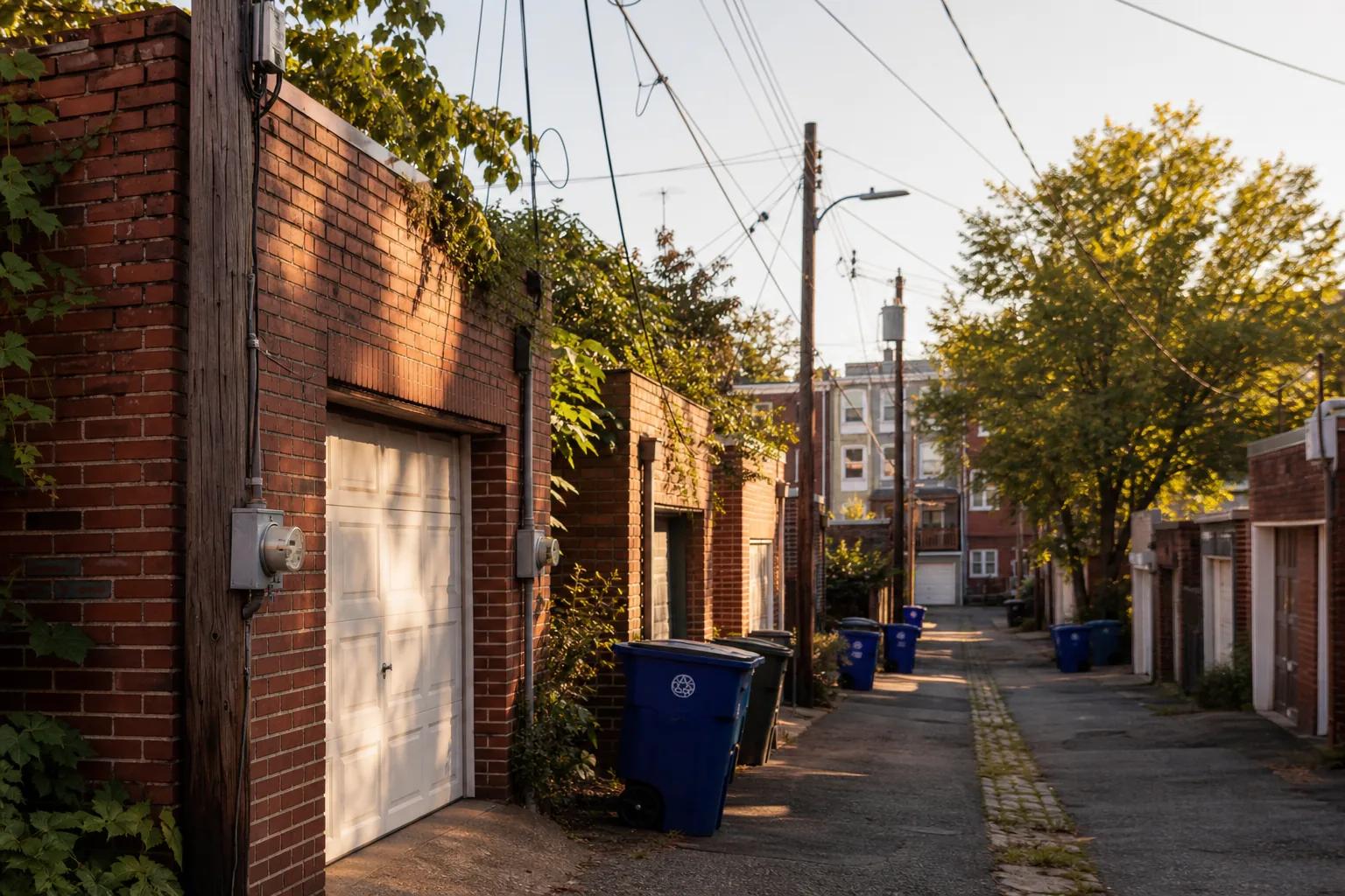 Washington, DC alley with Pepco lines and meters, illustrating 2026 rate changes