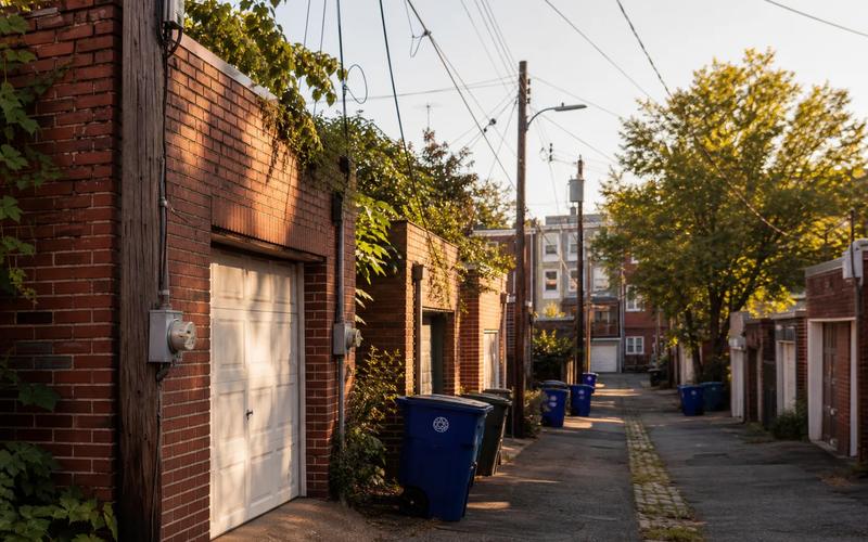 Washington, DC alley with Pepco lines and meters, illustrating 2026 rate changes