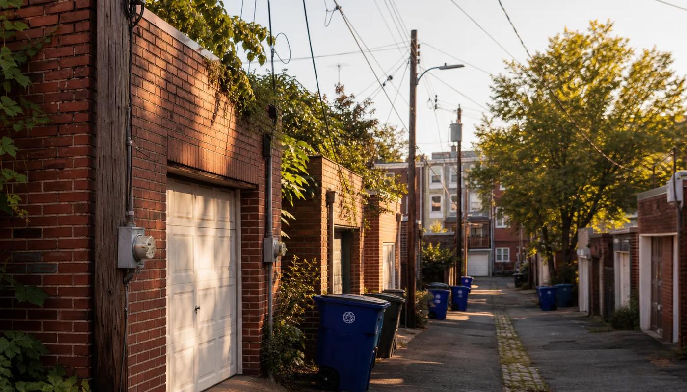 Washington, DC alley with Pepco lines and meters, illustrating 2026 rate changes