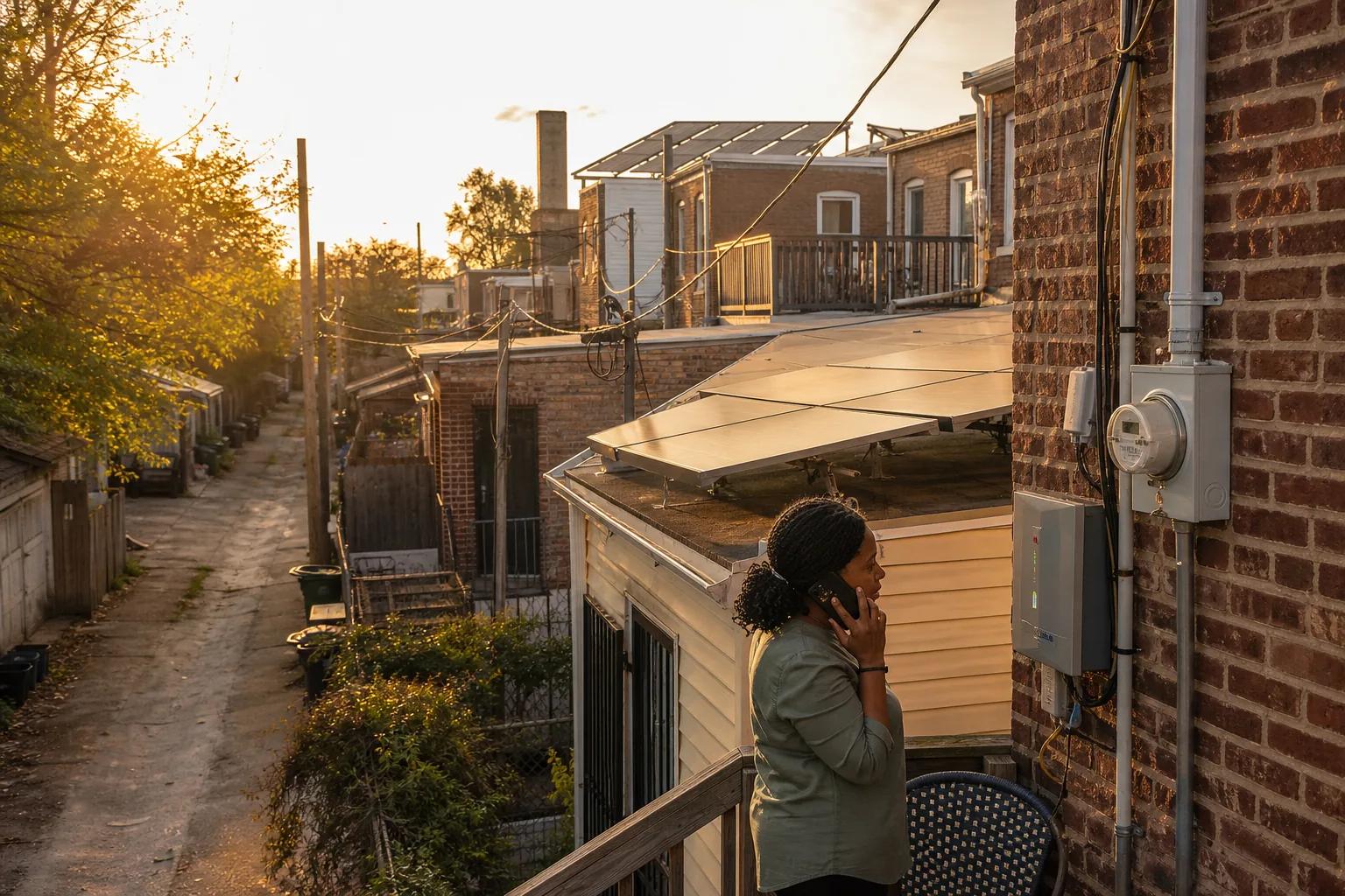 DC solar service support: rooftop panels connected to Pepco with homeowner receiving a phone call from a named service contact