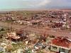 An aerial view of Darwin showing the destroyed houses following cyclone Tracy in December 1974