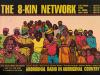 An illustration of a large group of smiling First Nations men, women and children.