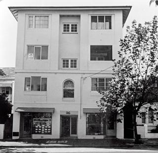 Front facade of an apartment building