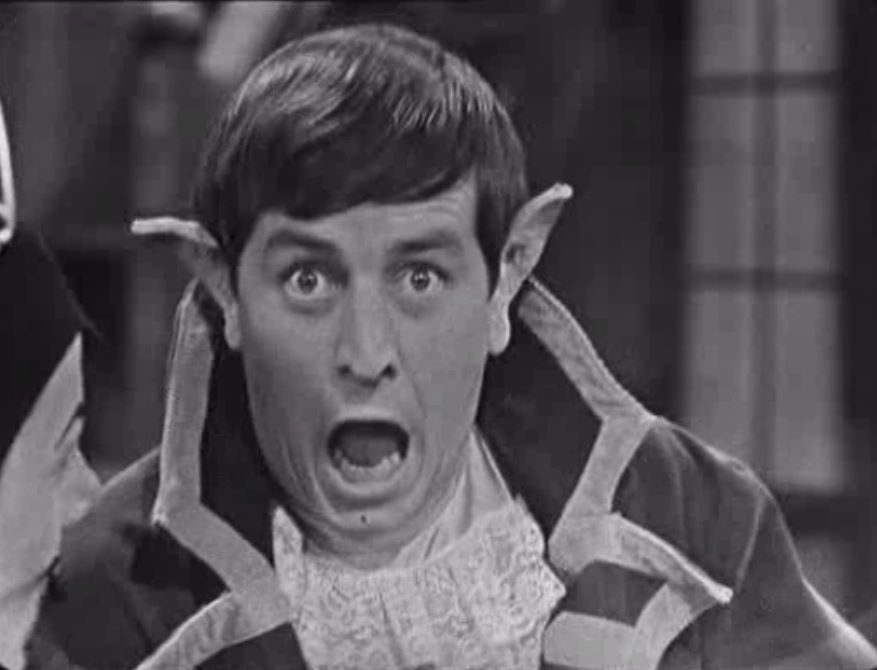 Screenshot of Ernie Sigley in The Story of Dick Whittington. 