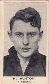 Football fan card from 1934 featuring player Haydn Bunton