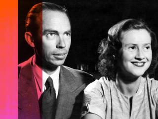 Husband-and-wife mentalists, Sydney and Lesley Piddington, circa 1940s