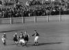 In a 1933 AFL match between Victoria and South Australia, Gordon Coventry scores a goal