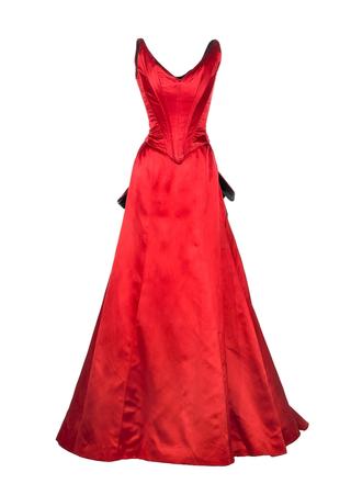 The red dress worn by Nicole Kidman in Moulin Rouge!, photographed from the front