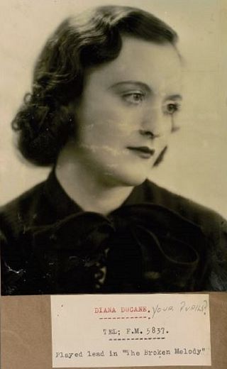 Profile head and shoulders portrait of Dian Du Cane