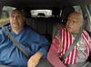 Jack Charles in a car with Archie Roach